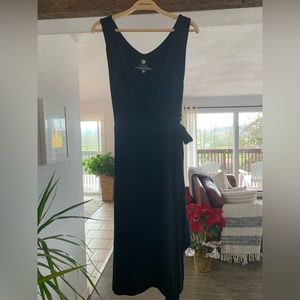 Dakini Women’s Knit Tank‎ Dress Black Size M Wrap Tie Waist Preowned